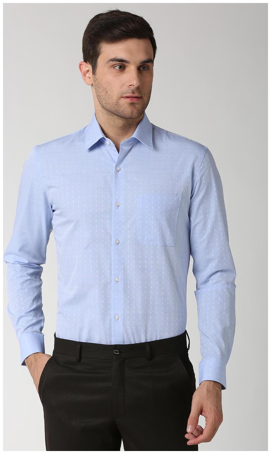 

Peter England Men Slim fit Formal Shirt - Blue