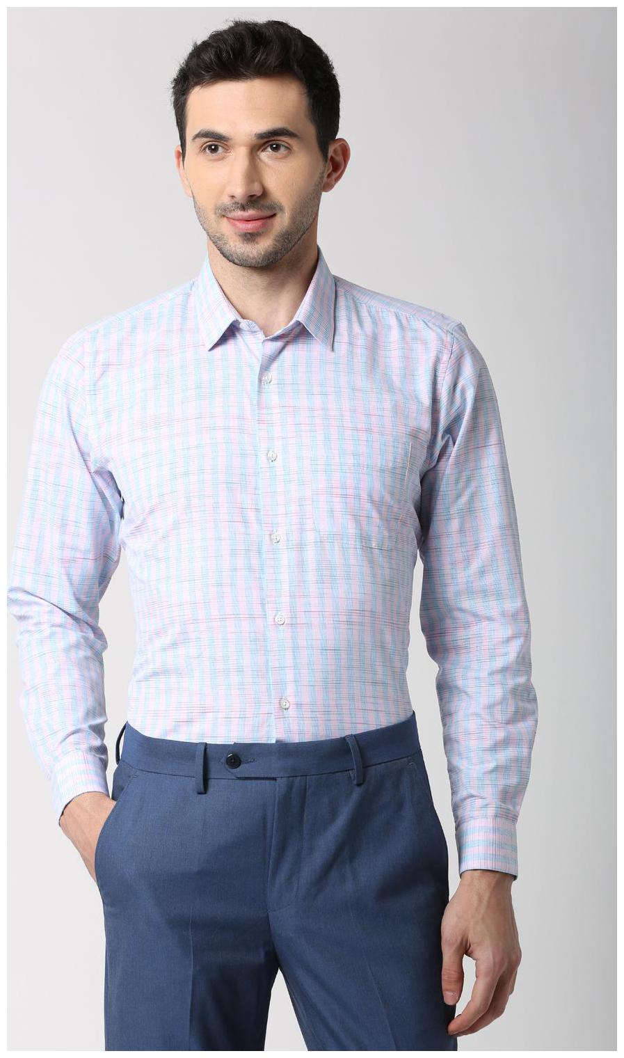 

Peter England Men Regular fit Formal Shirt - Blue