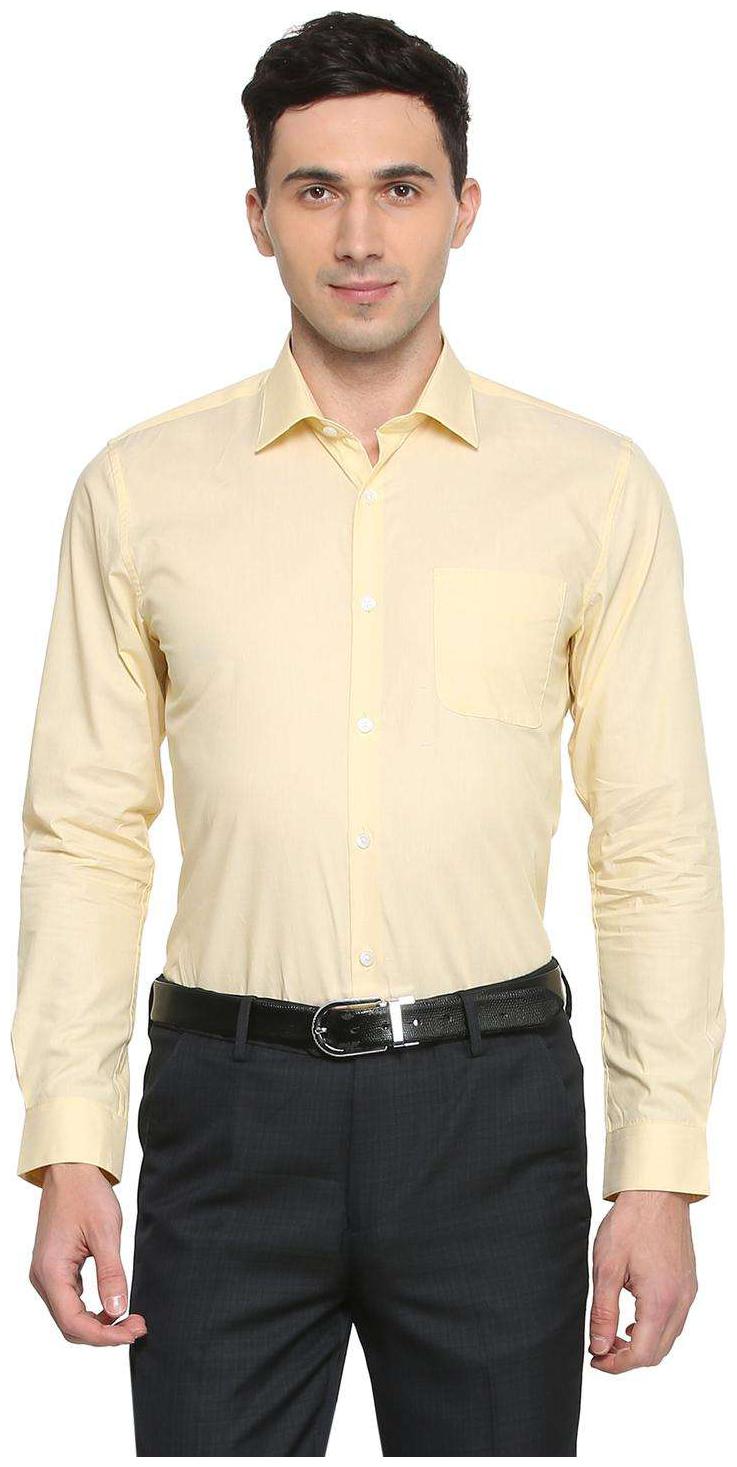 

Peter England Men Slim fit Formal Shirt - Yellow