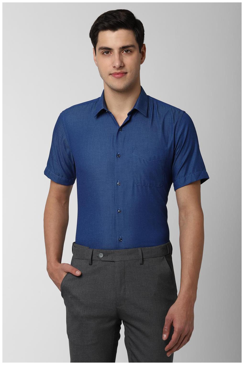 

Peter England Men Regular fit Formal Shirt - Blue