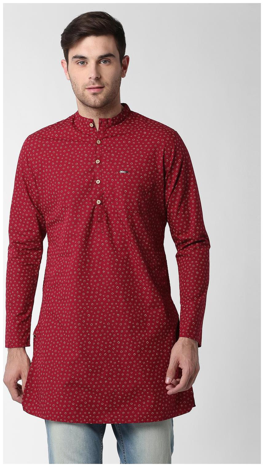

Peter England Men Red Slim Fit Kurta