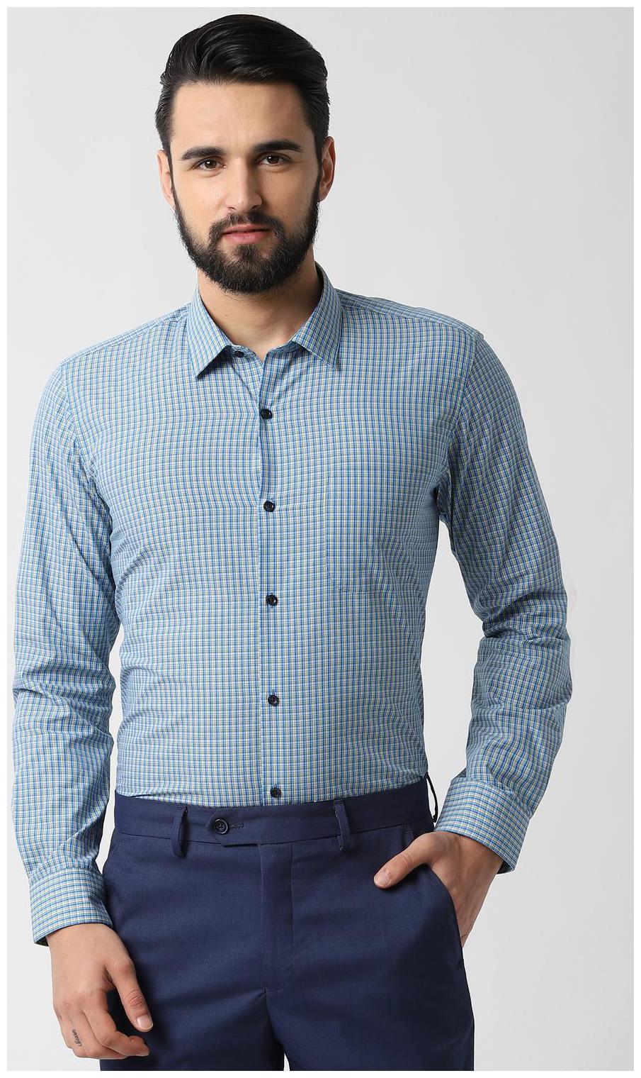 

Peter England Men Regular fit Formal Shirt - Blue