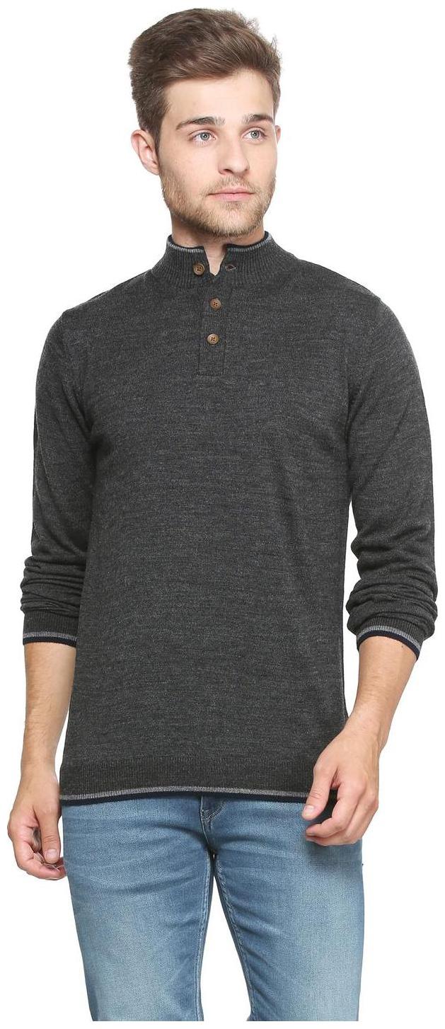 

Peter England Men Grey High neck Pullover