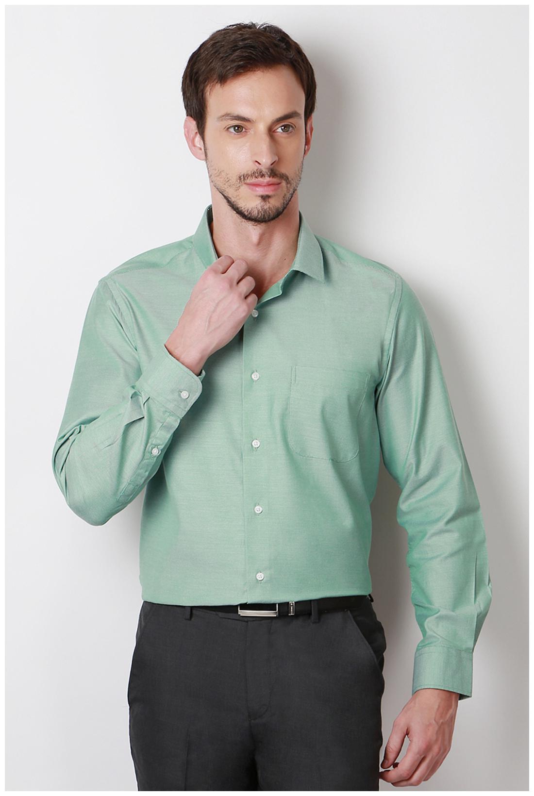 

Peter England Men Regular fit Formal Shirt - Green