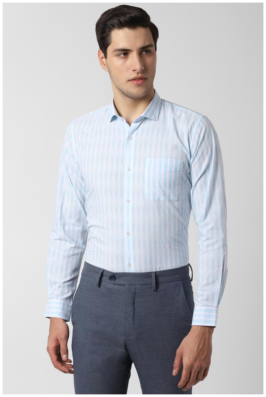 

Peter England Men Slim fit Formal Shirt - Blue
