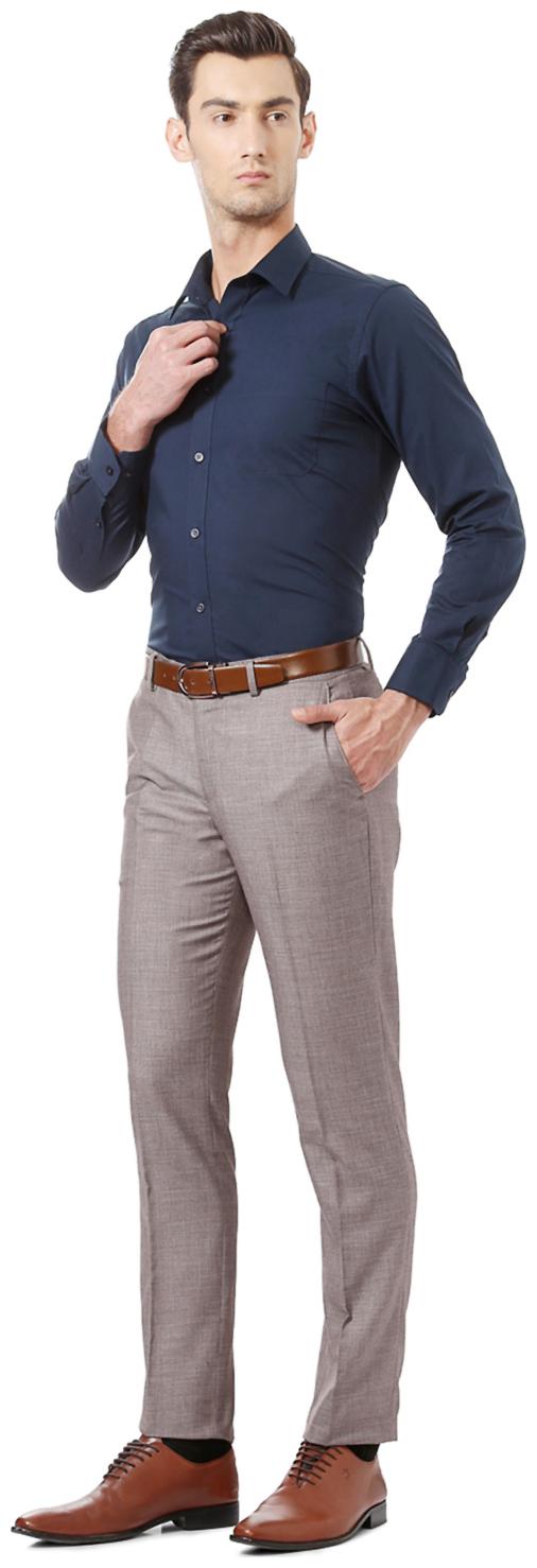 

Peter England Men Regular fit Formal Shirt - Blue