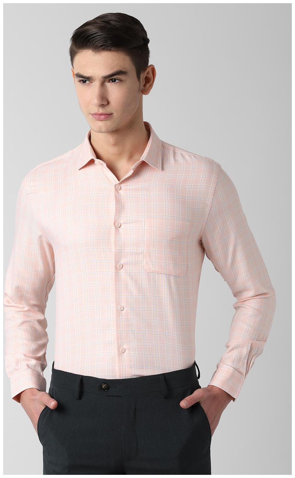 

Peter England Men Slim fit Formal Shirt - Orange