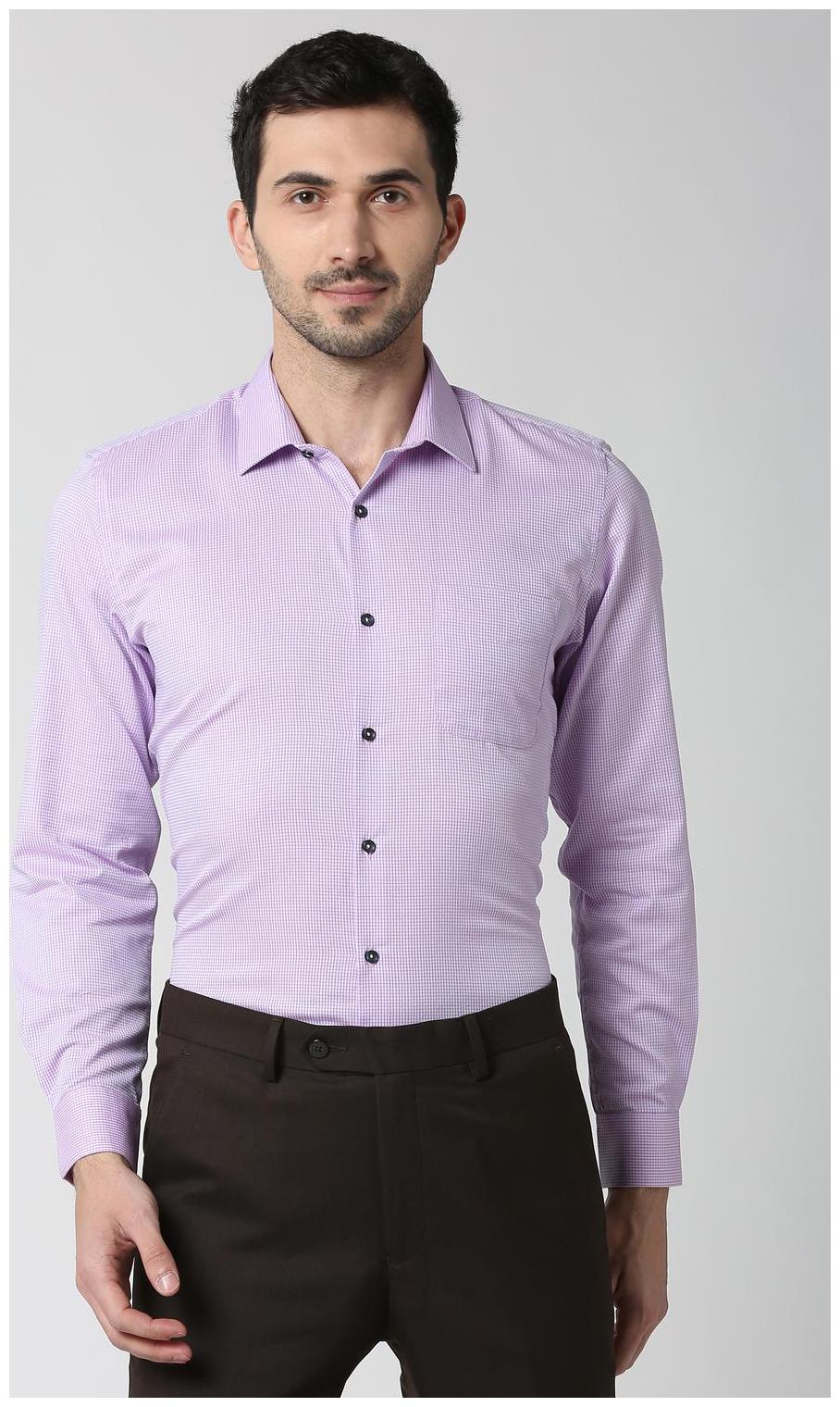 

Peter England Men Slim fit Formal Shirt - Purple