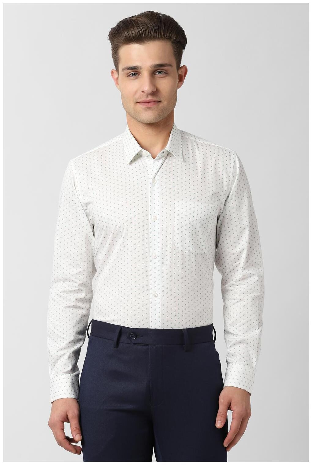 

Peter England Men Slim fit Formal Shirt - White