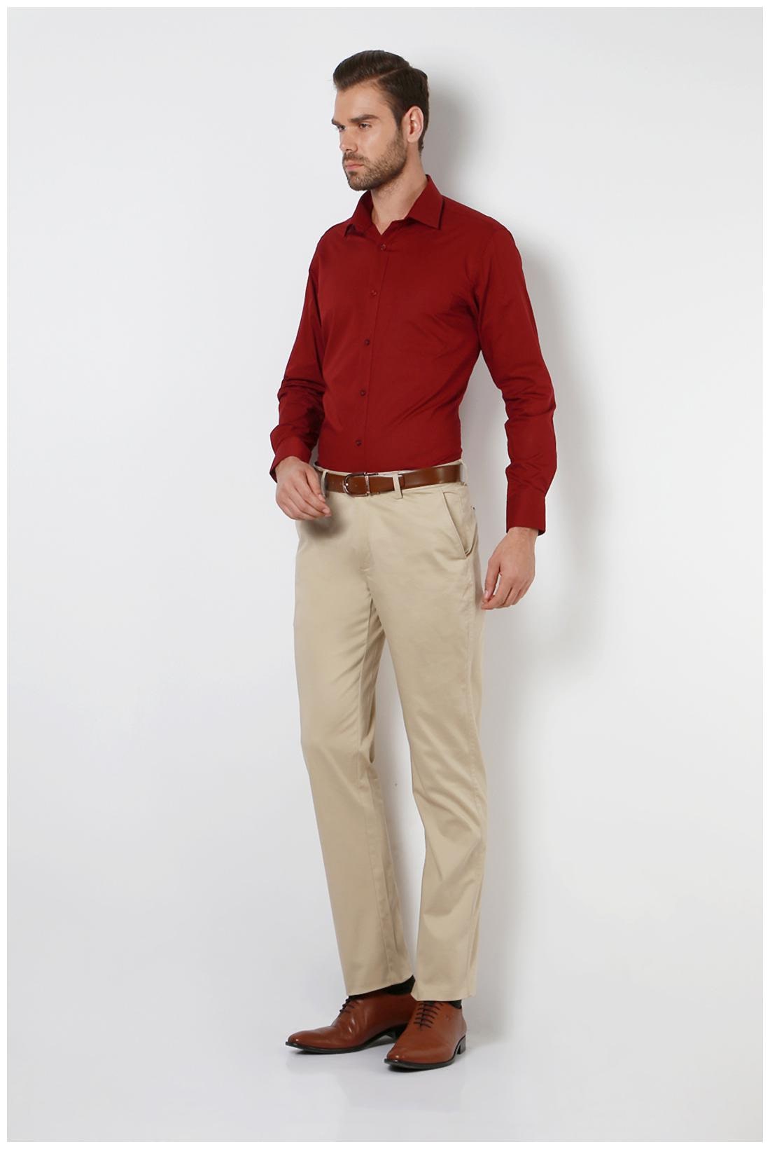 

Peter England Men Slim fit Formal Shirt - Red