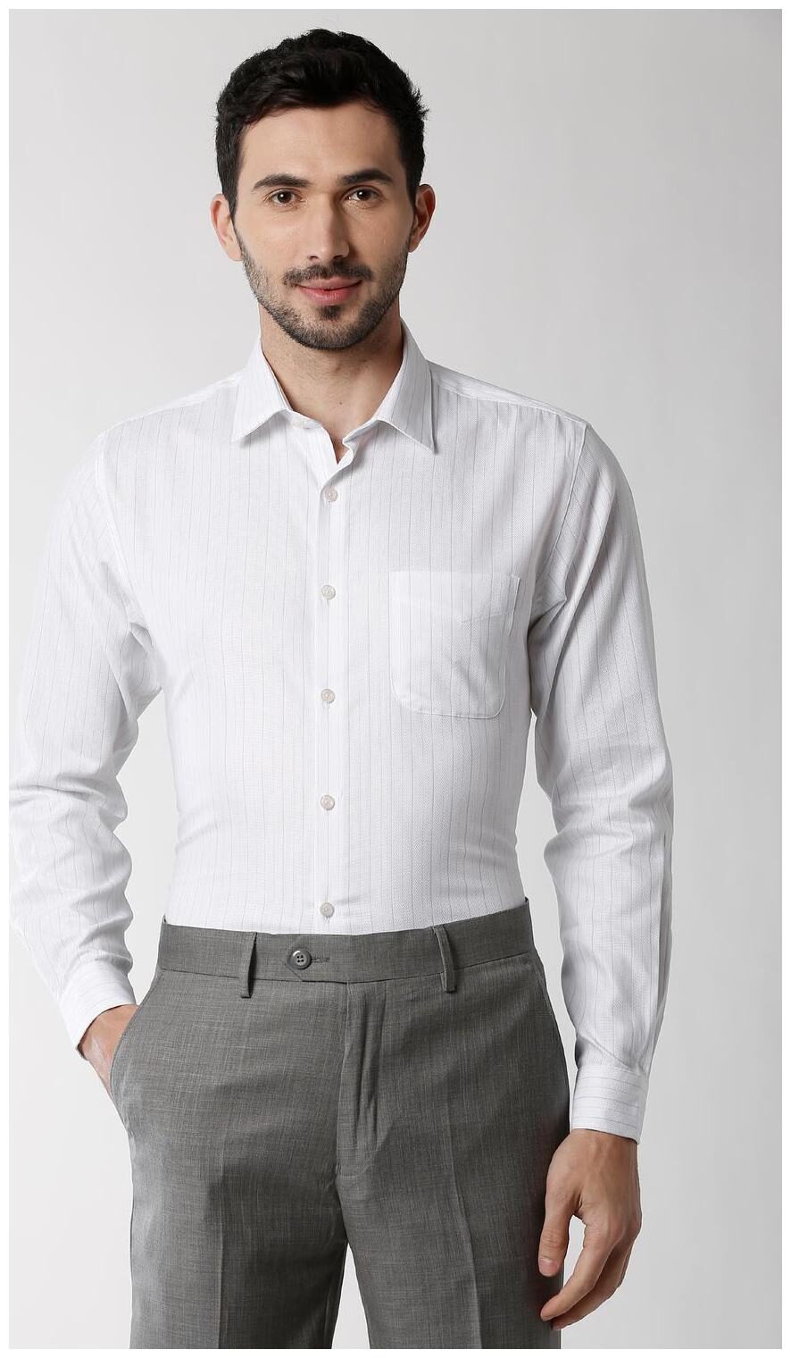 

Peter England Men Regular fit Formal Shirt - White