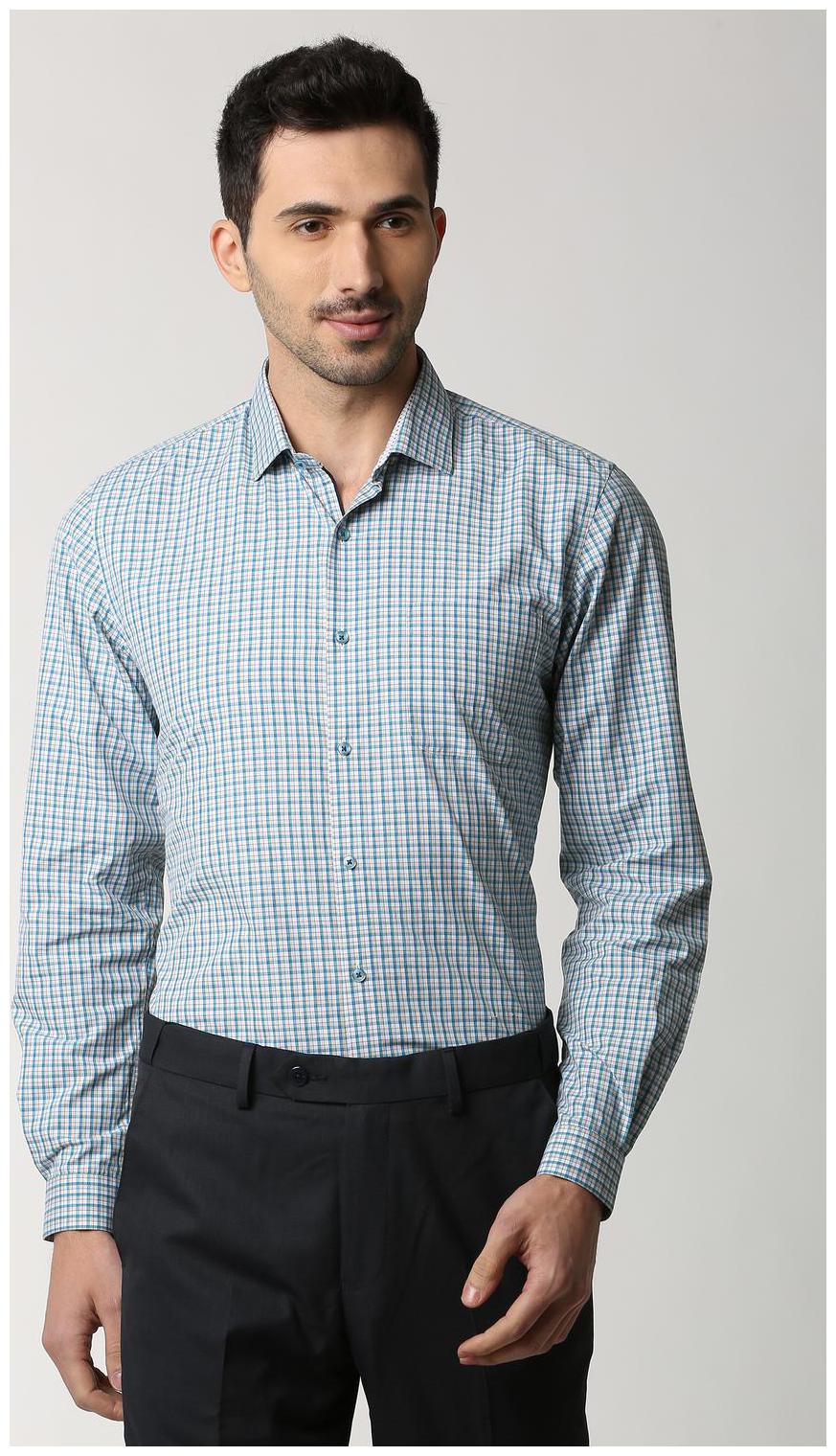 

Peter England Men Slim fit Formal Shirt - Blue