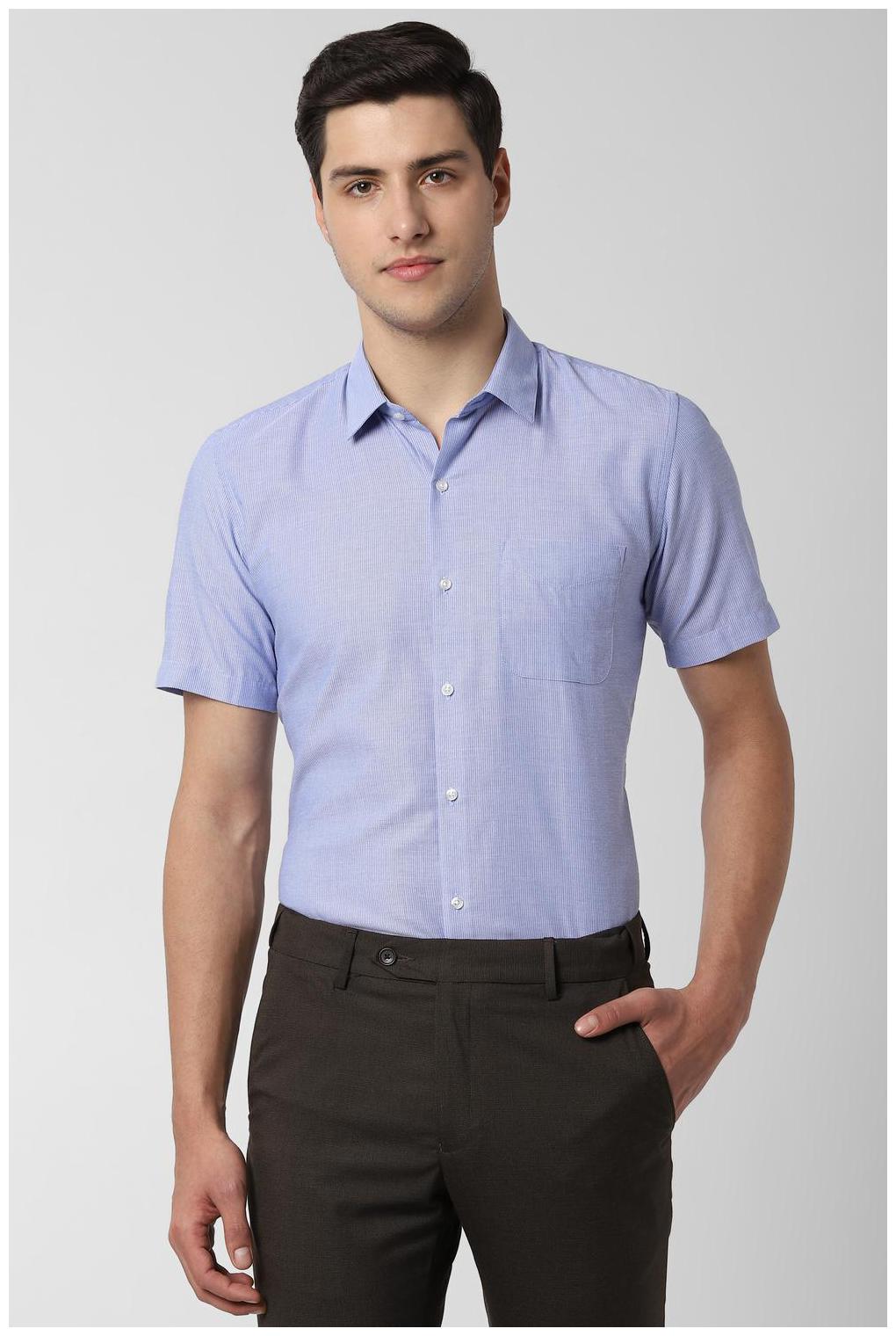 

Peter England Men Slim fit Formal Shirt - Blue