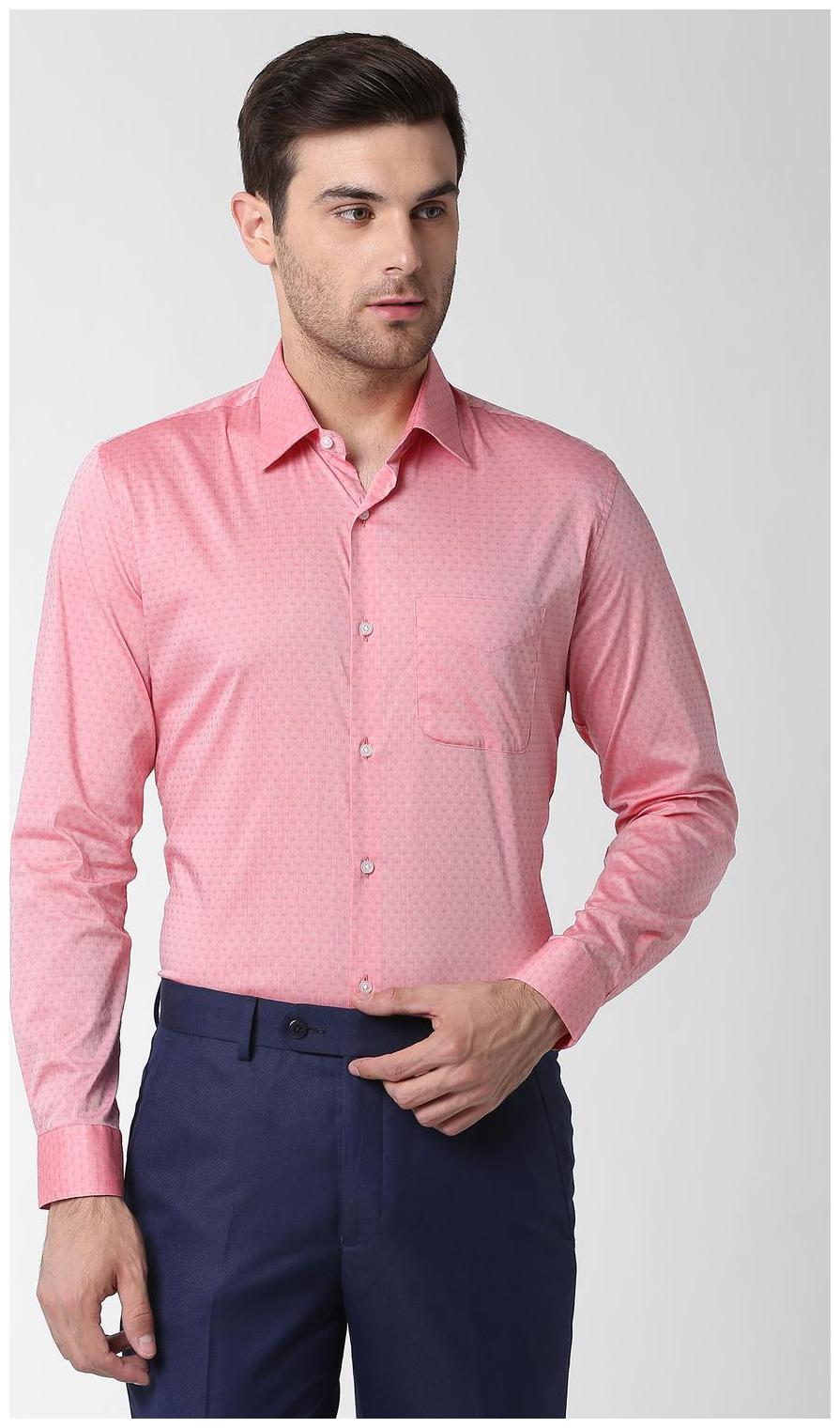 

Peter England Men Slim fit Formal Shirt - Pink
