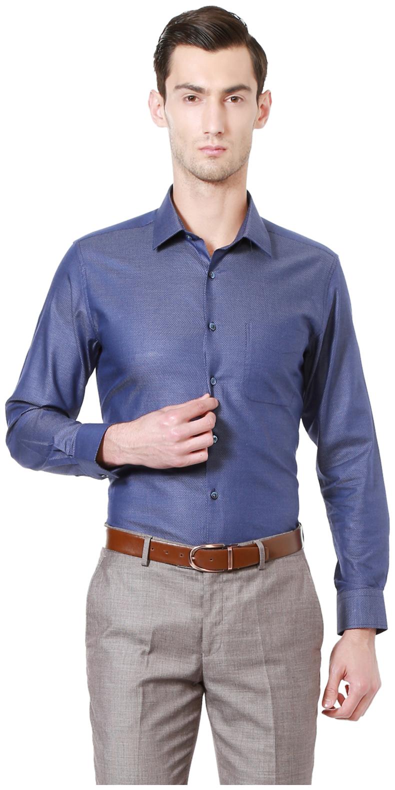 

Peter England Men Regular fit Formal Shirt - Blue