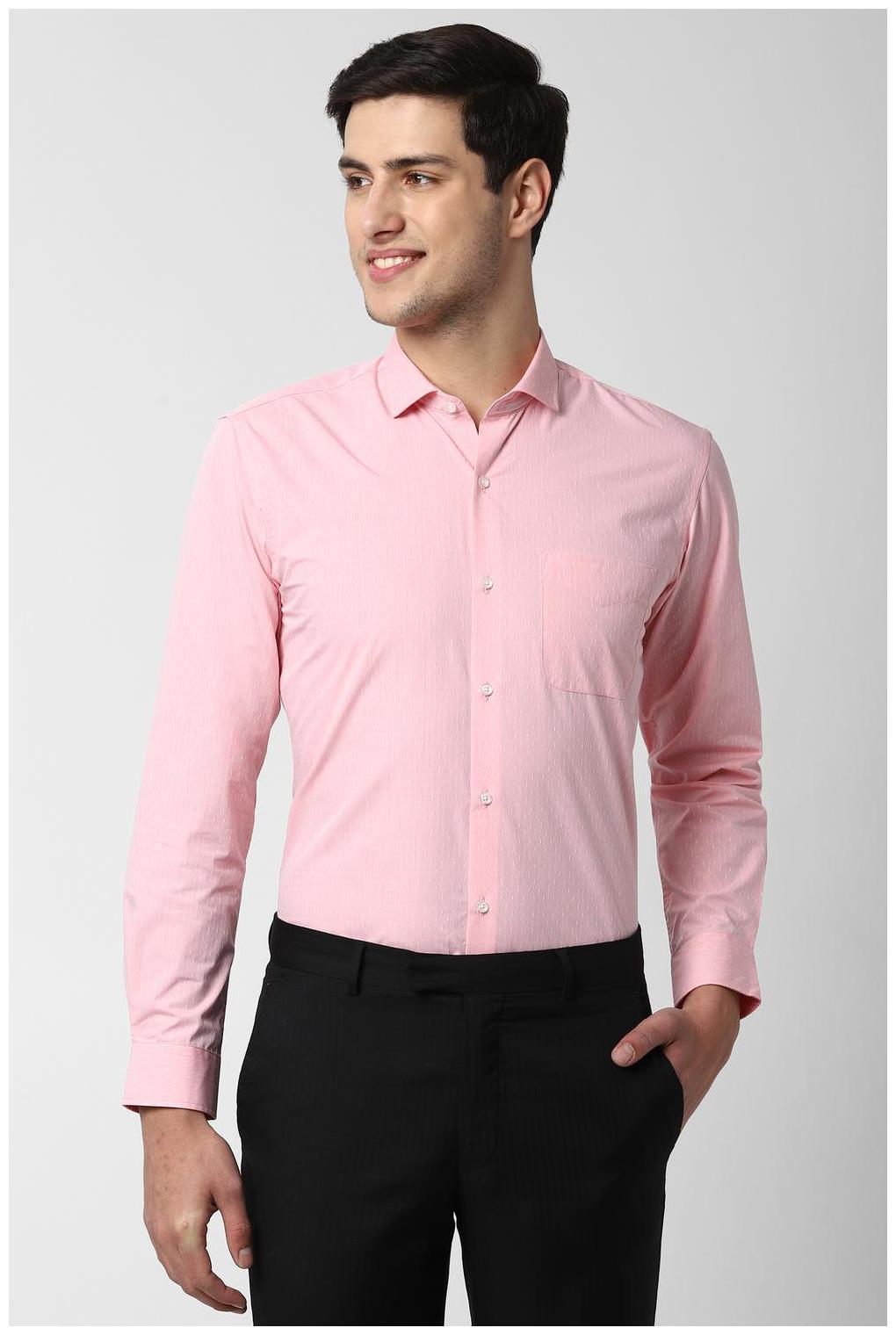 

Peter England Men Slim fit Formal Shirt - Pink
