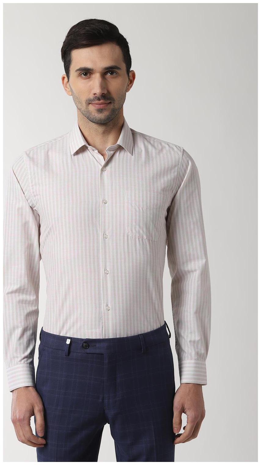 

Peter England Men Slim fit Formal Shirt - Cream