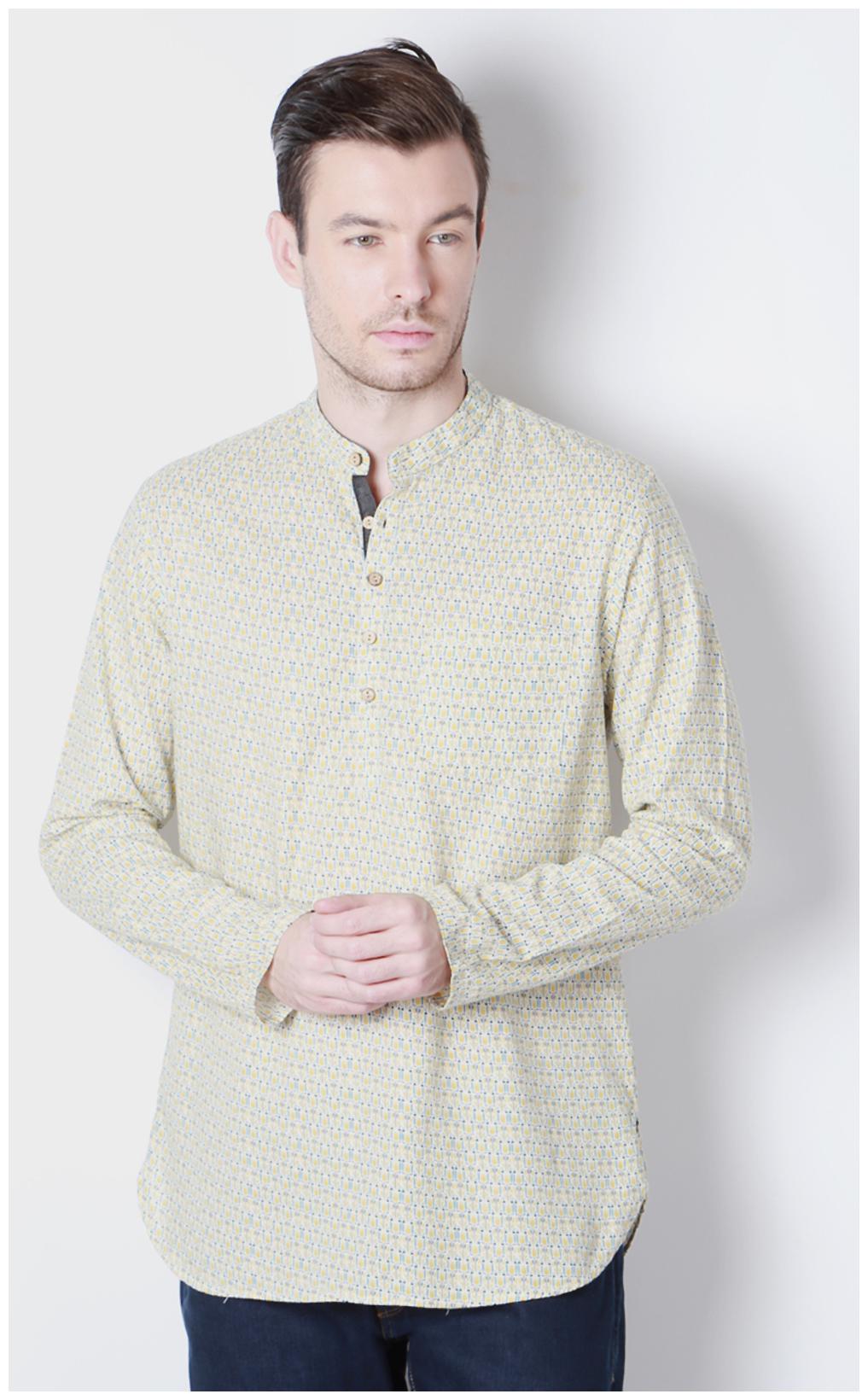 

Peter England Men Grey Slim Fit Kurta