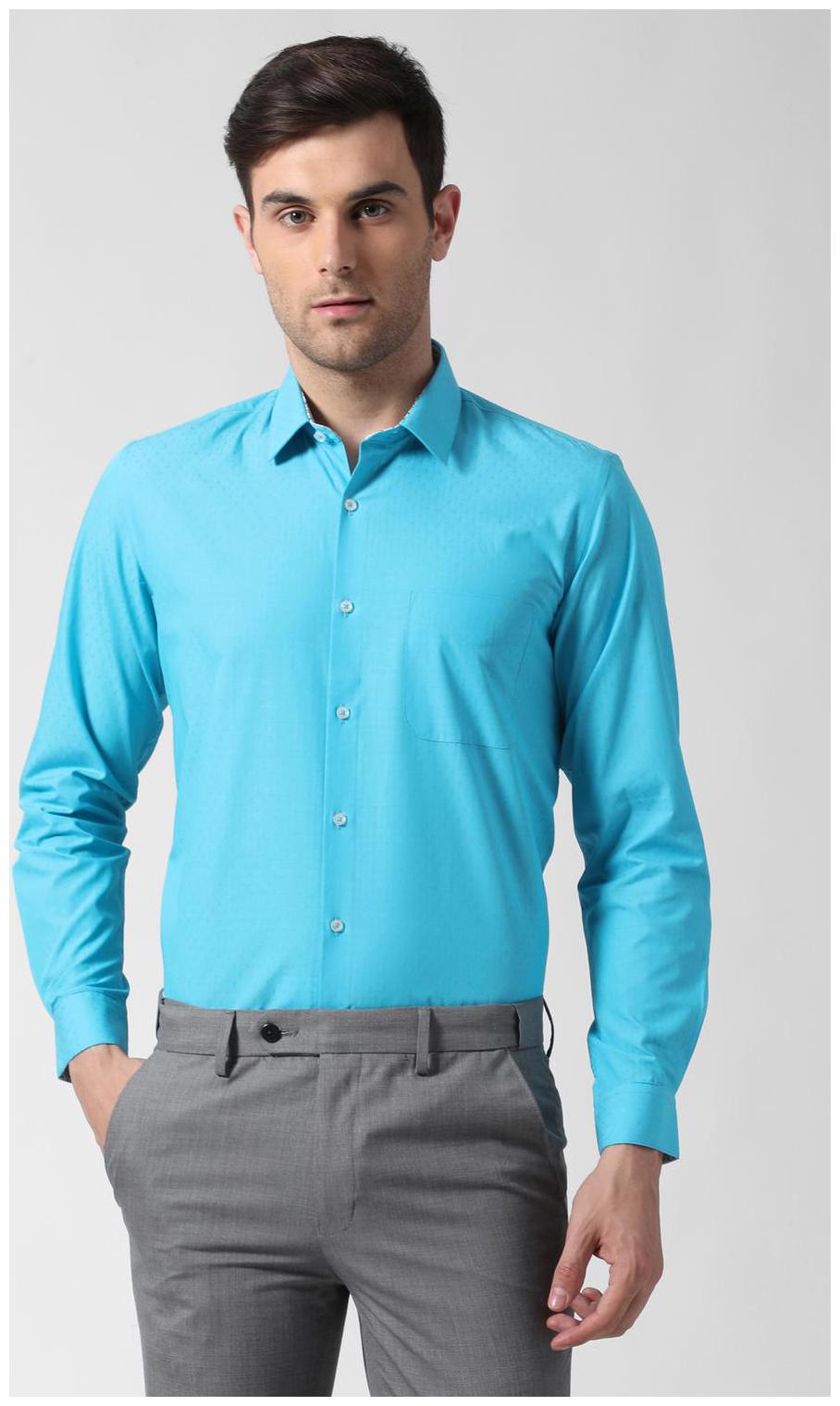 

Peter England Men Regular fit Formal Shirt - Blue