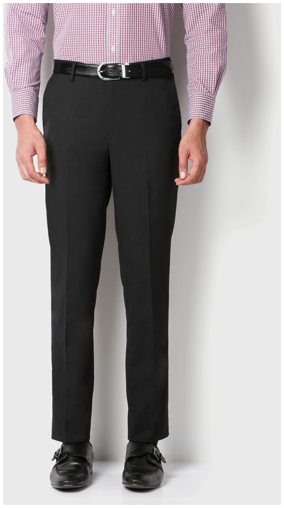 

Peter England Men Grey Solid Slim fit Regular trousers