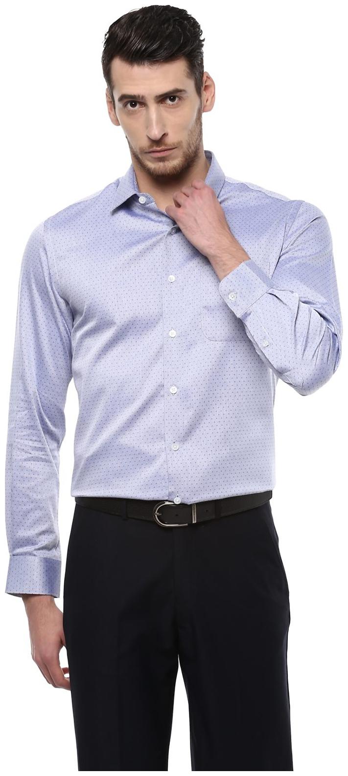 

Peter England Men Slim fit Formal Shirt - Blue