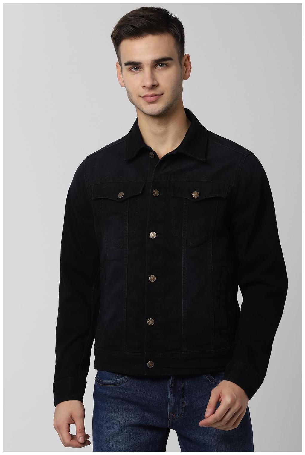

Peter England Men Blue Solid Denim jacket