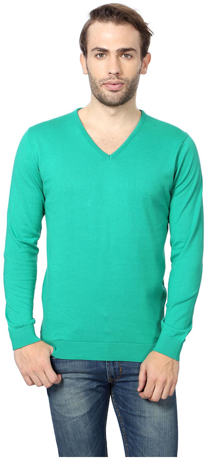 

Peter England Men Green V neck Cardigan