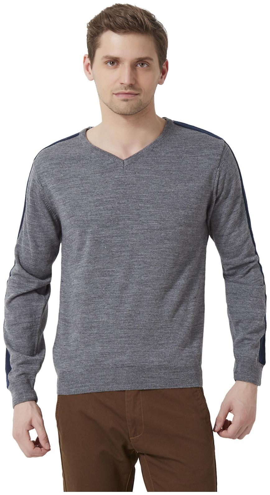 

Peter England Men Grey V neck Cardigan