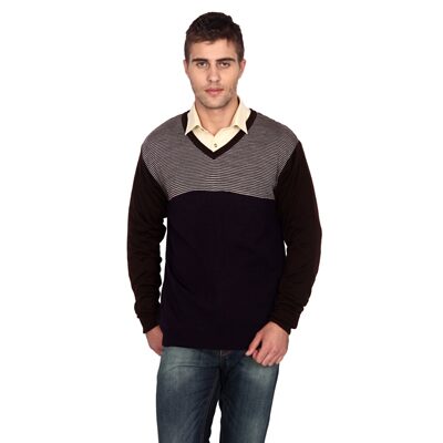 

Peter England Men Blue V neck Cardigan