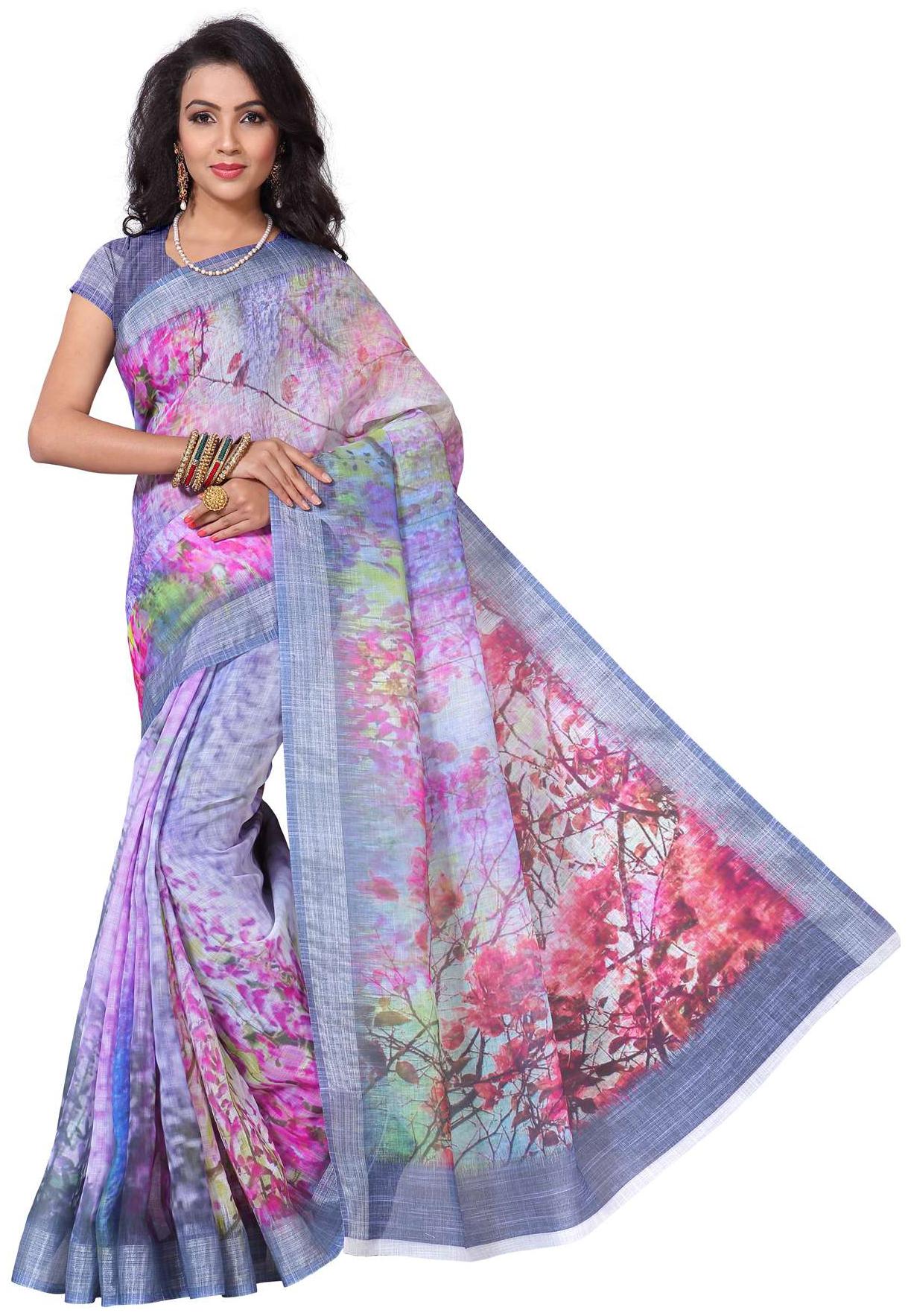 

Pezira Linen Mangalgiri Saree Multi