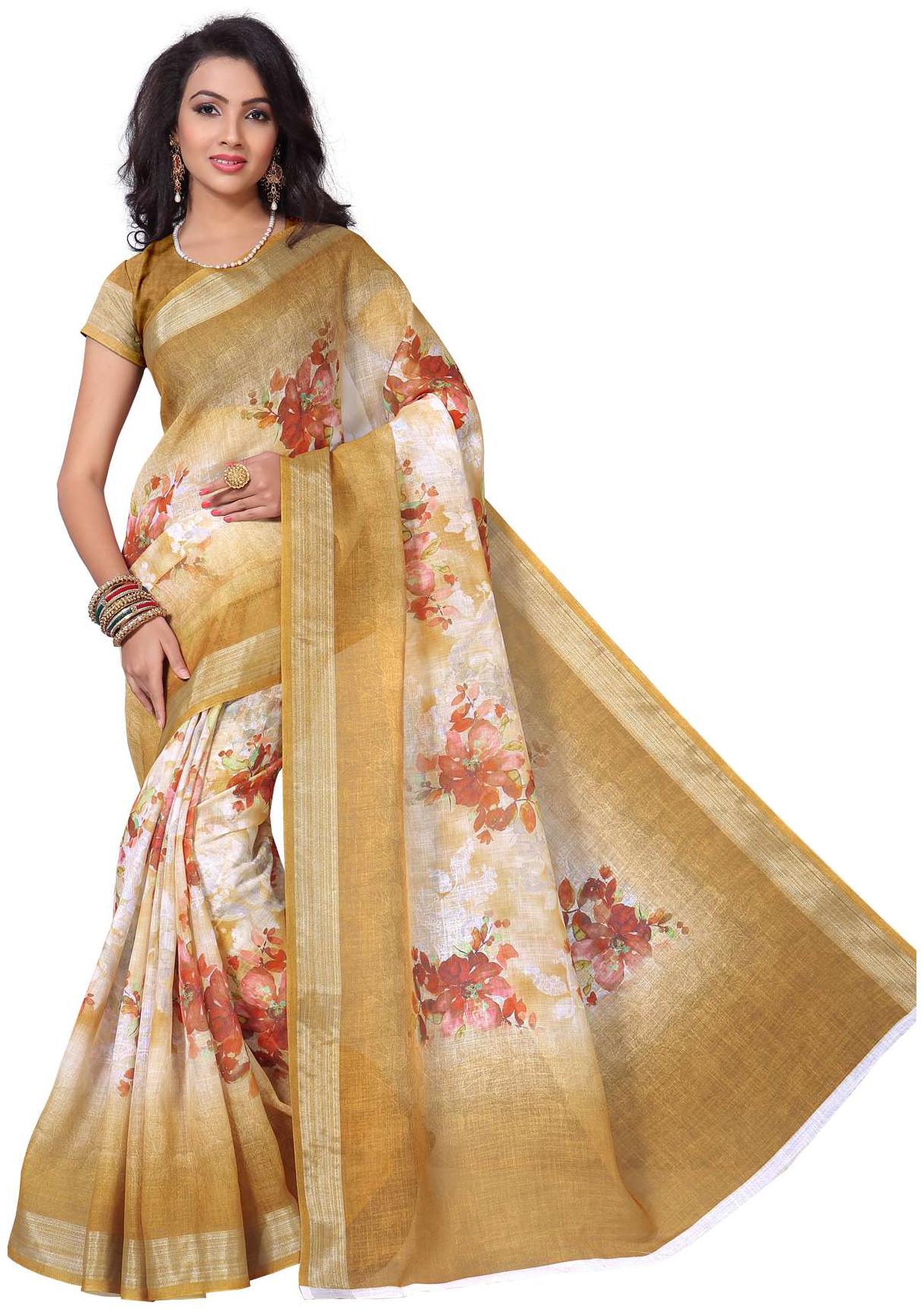 

Pezira Linen Mangalgiri Saree Multi