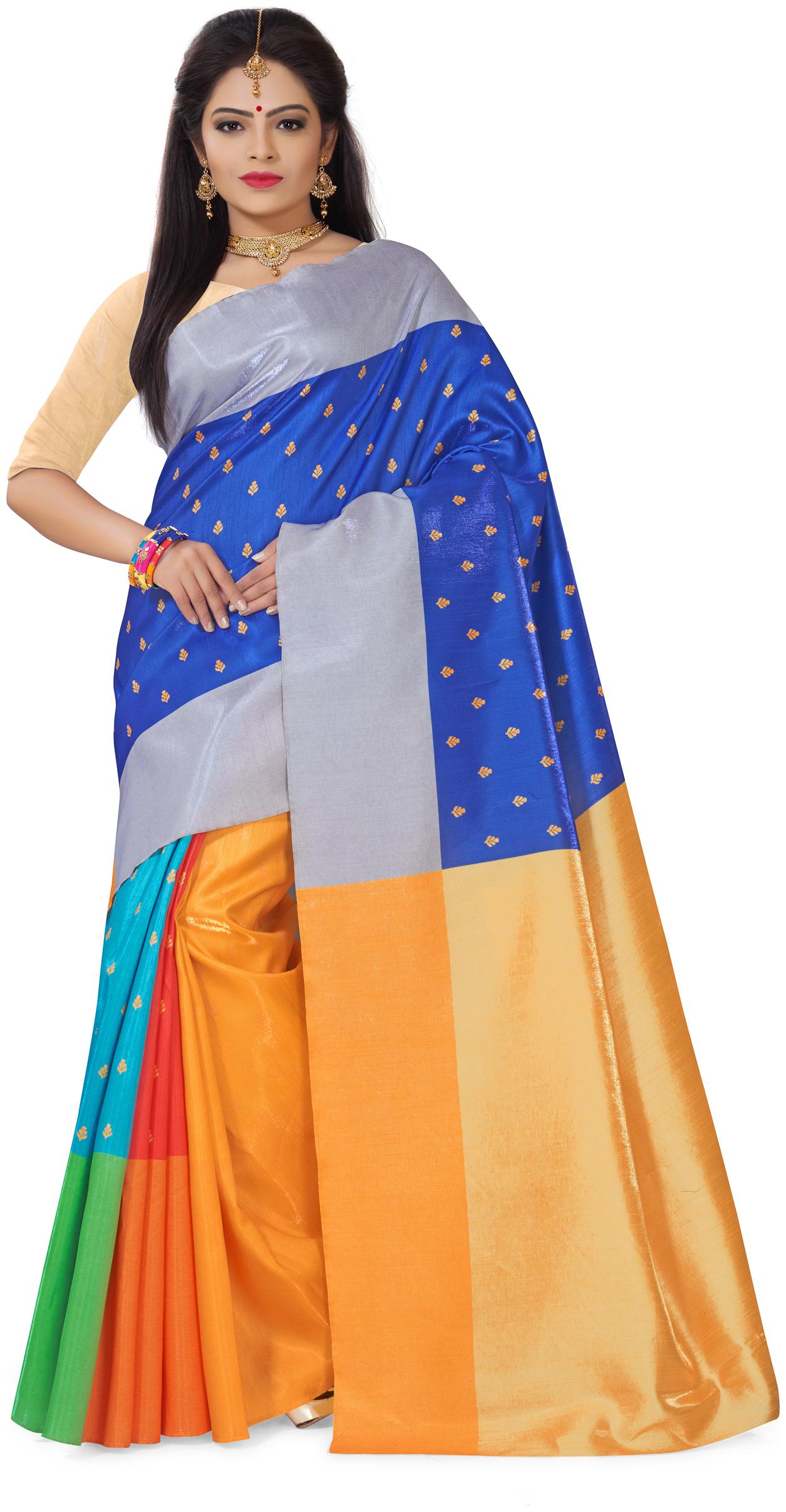 

Pezira WomenSilk Universal Saree With Blouse - Multi