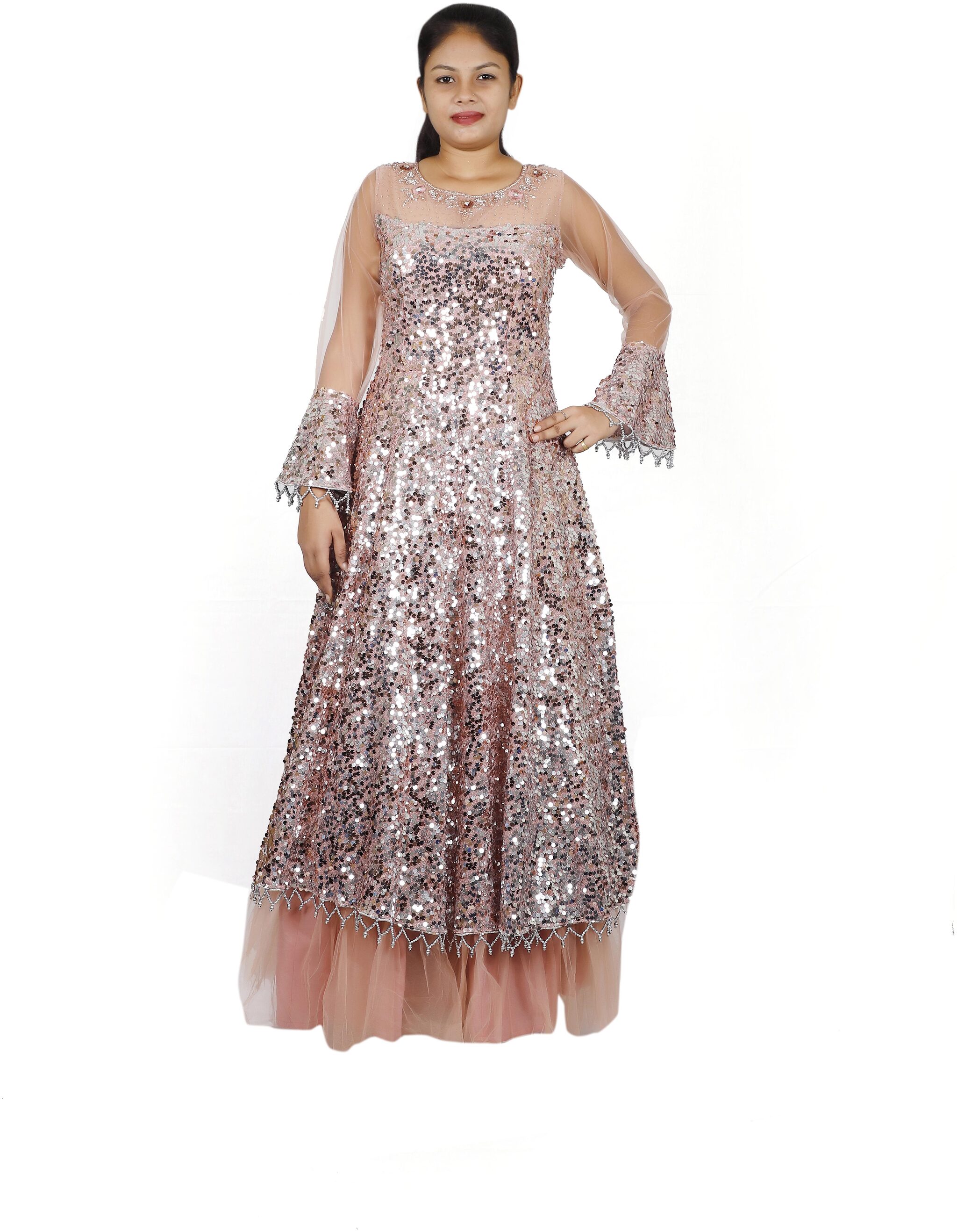 

PHB Wholesale Garments Polyester Regular fit Gown - Brown