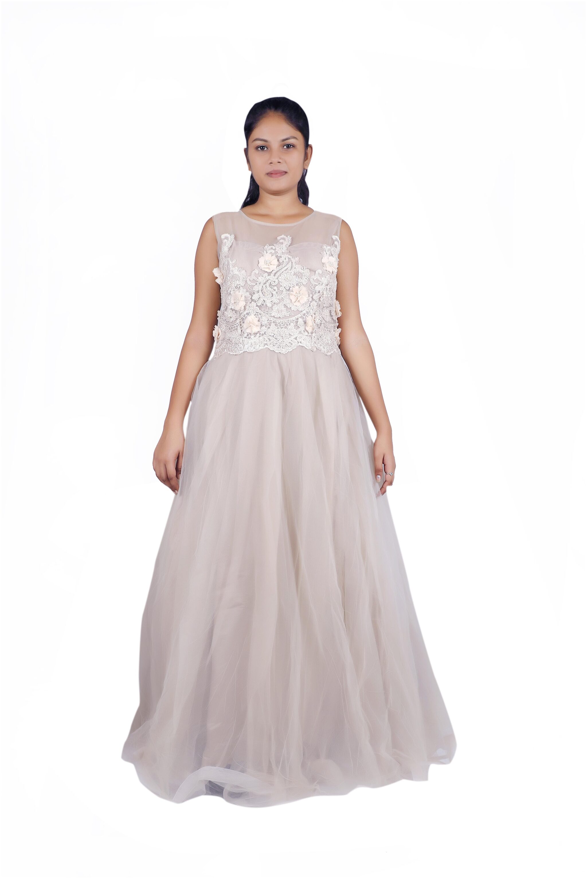

PHB Wholesale Garments Net Regular fit Gown - Grey