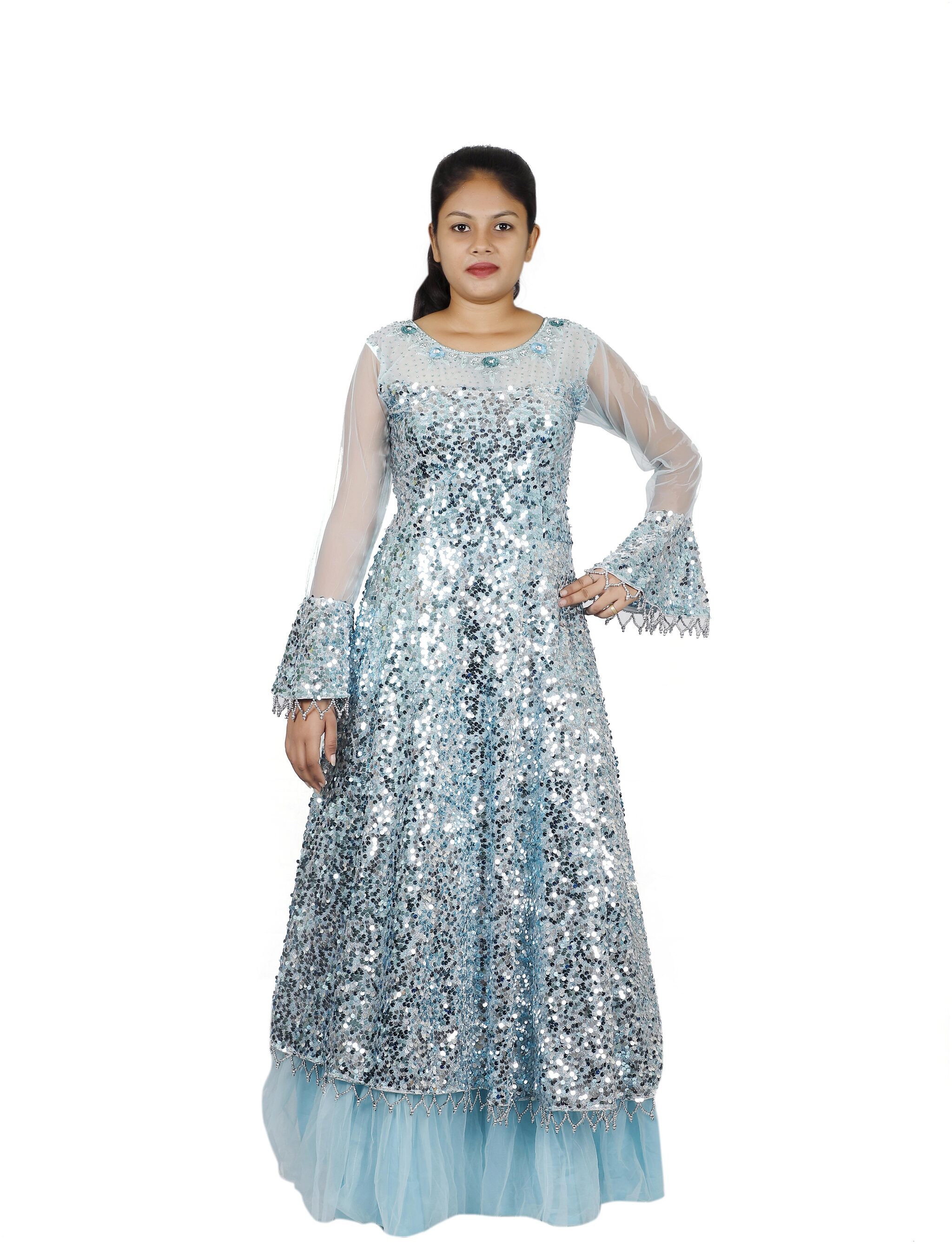 

PHB Wholesale Garments Polyester Regular fit Gown - Blue