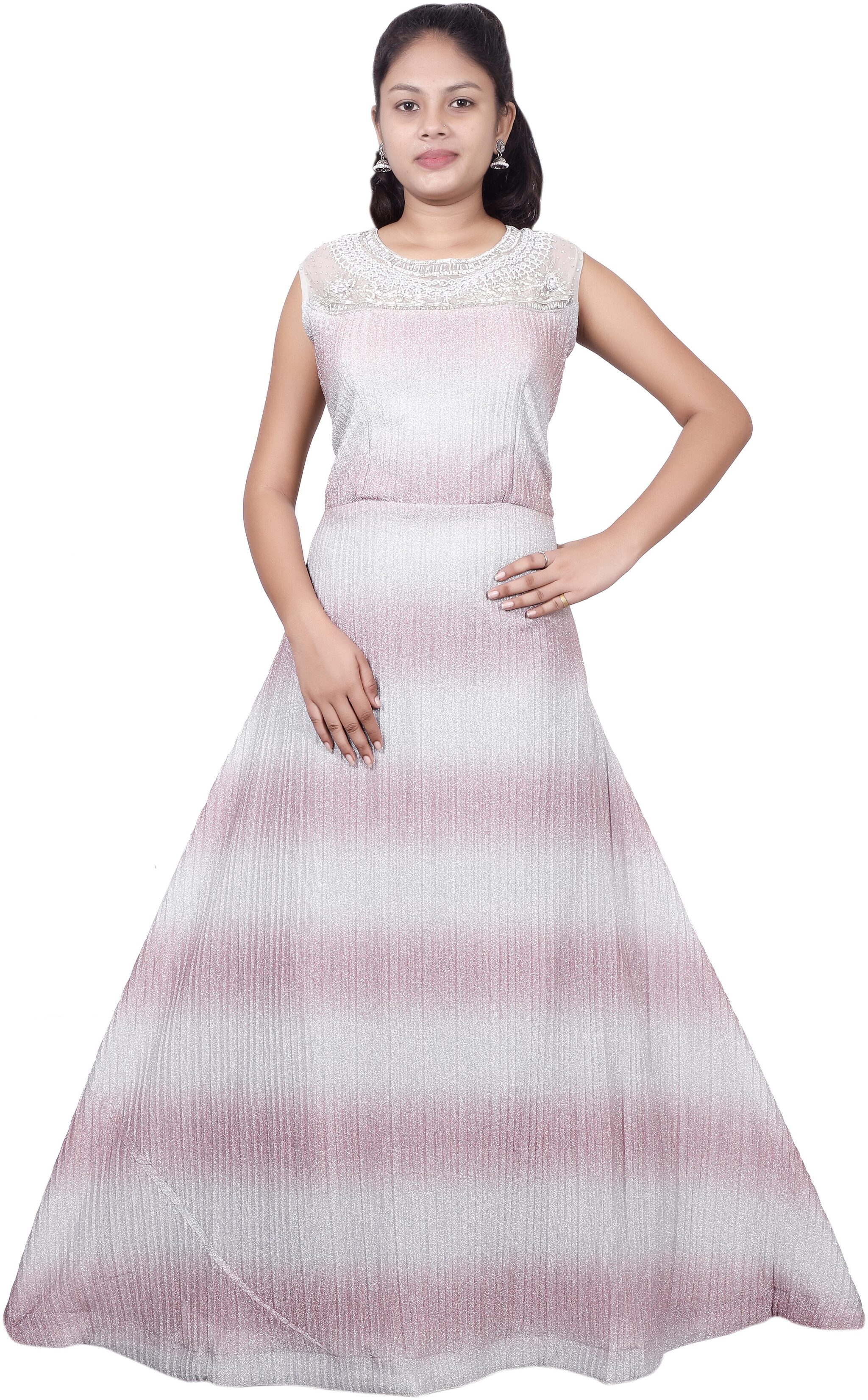 

PHB Wholesale Garments Polyester Regular fit Gown - Pink