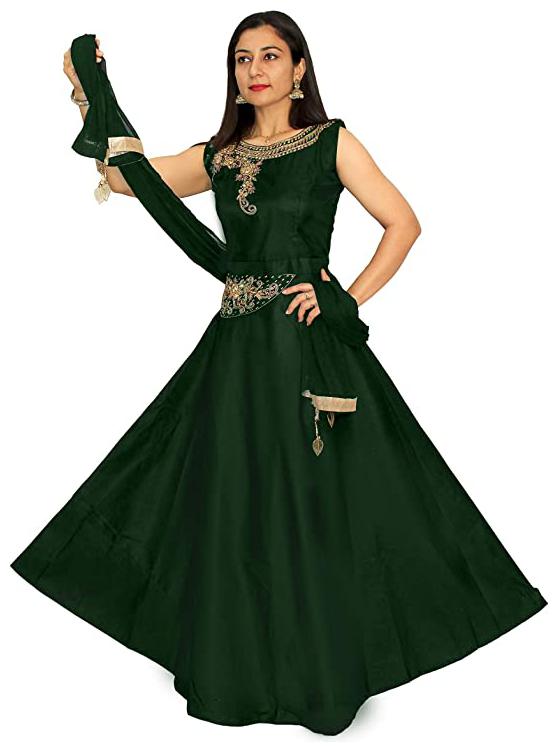 

PHB Wholesale Garments Satin Regular fit Gown - Green