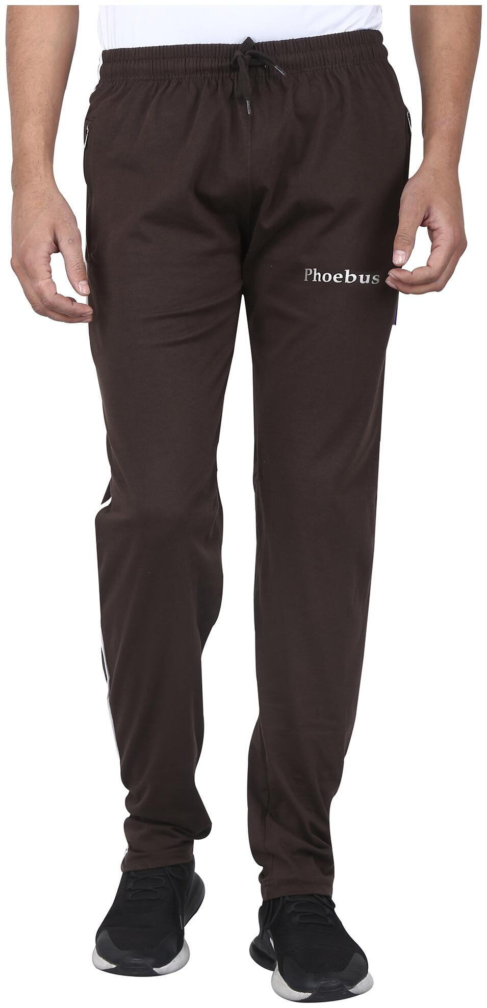 

Phoebus Men Brown Solid Regular fit Track pants