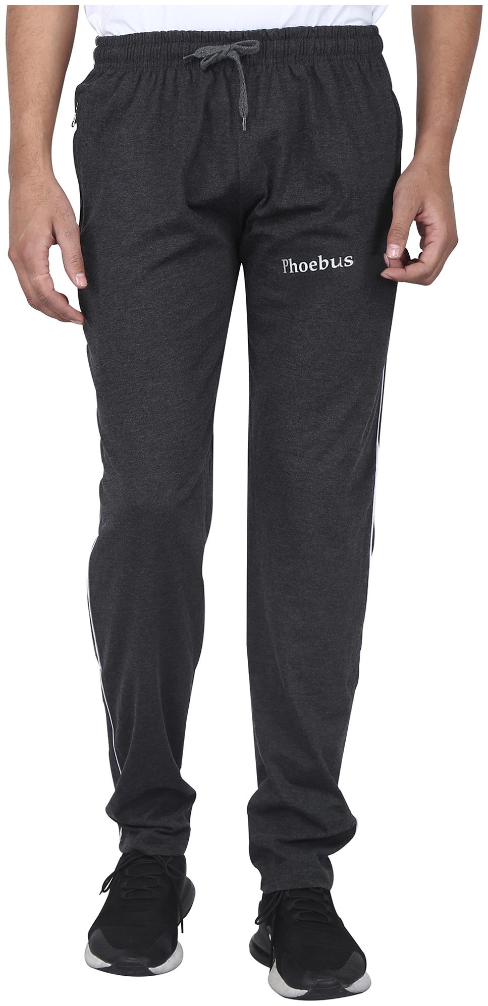 

Phoebus Men Black Solid Regular fit Track pants