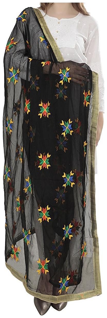 

Phulkari chiffon Dupatta