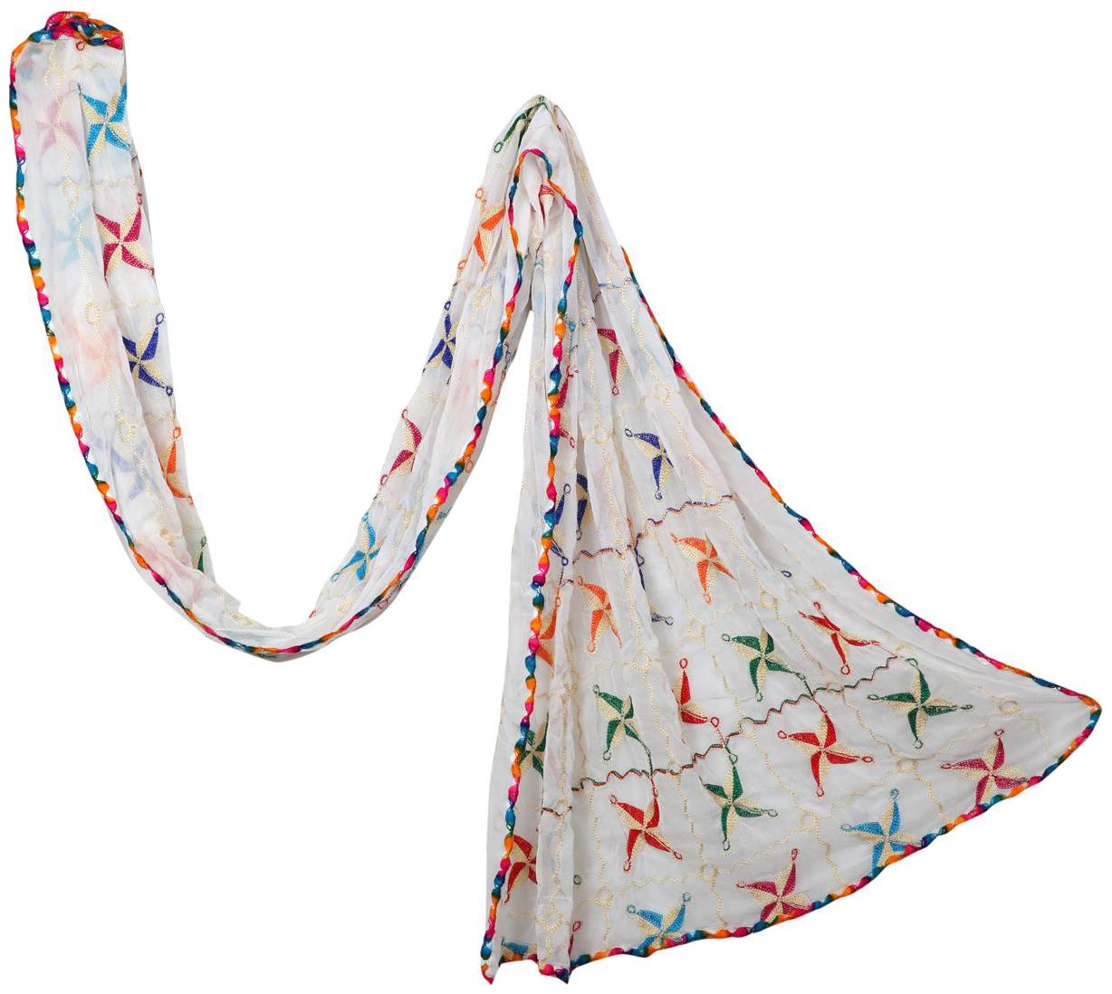 

Phulkari embroidery work chiffon dupatta