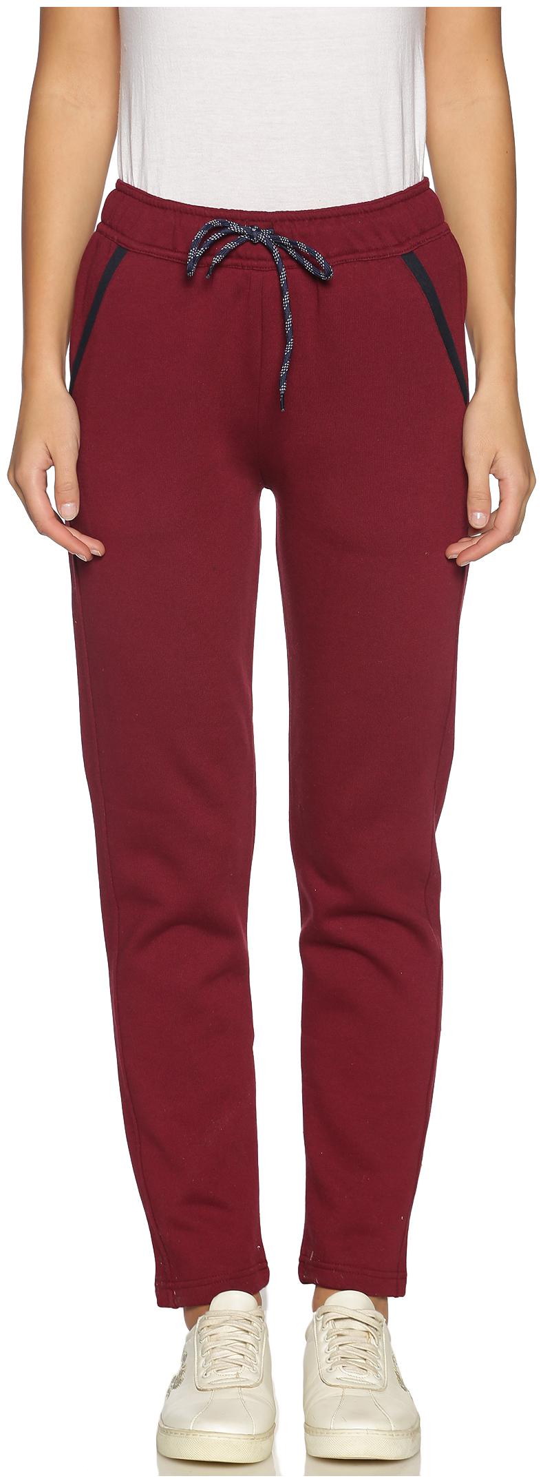 

PICOT Women Regular fit Blended Solid Track pants - Maroon