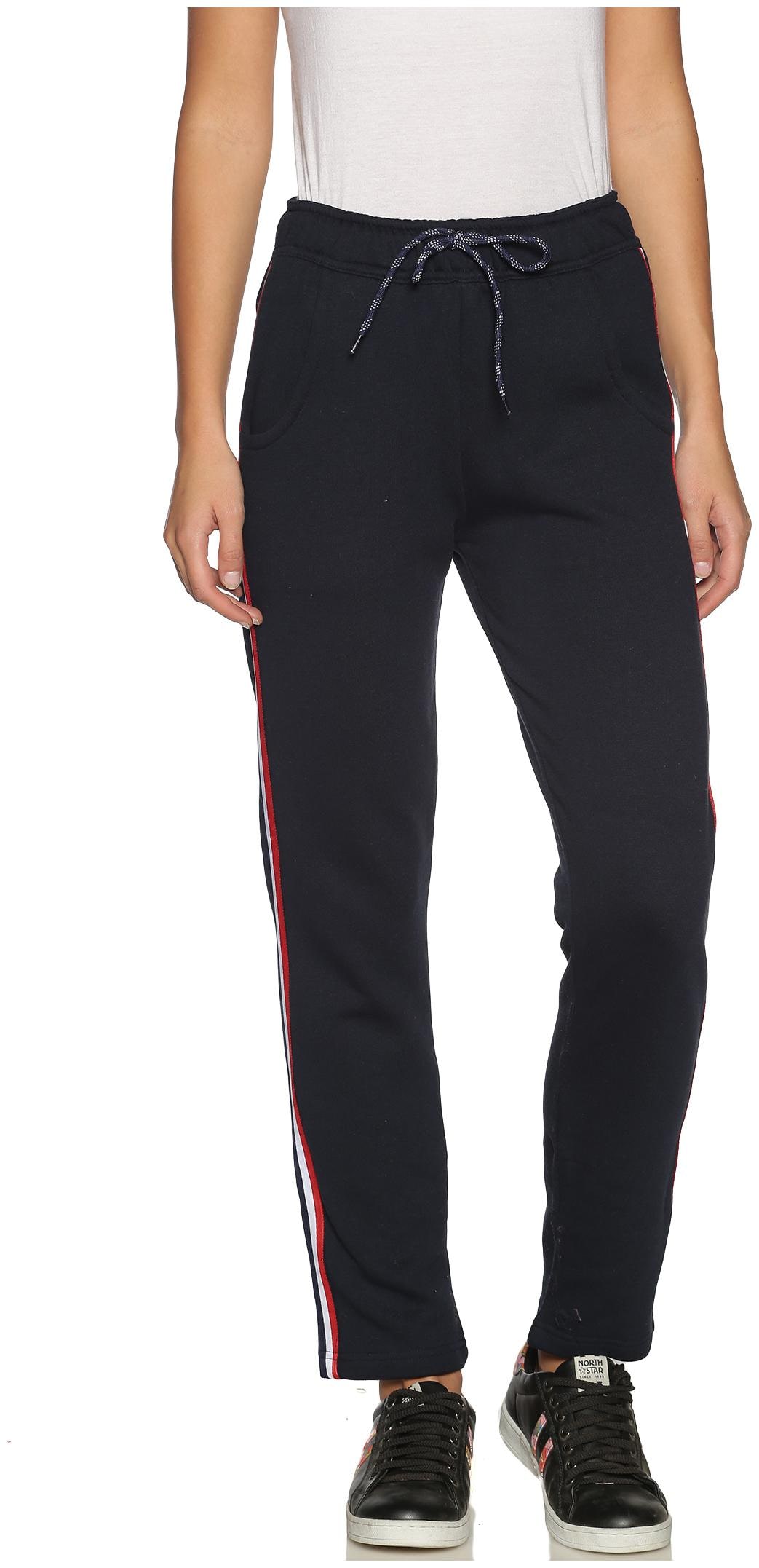 

PICOT Women Regular fit Blended Solid Track pants - Blue