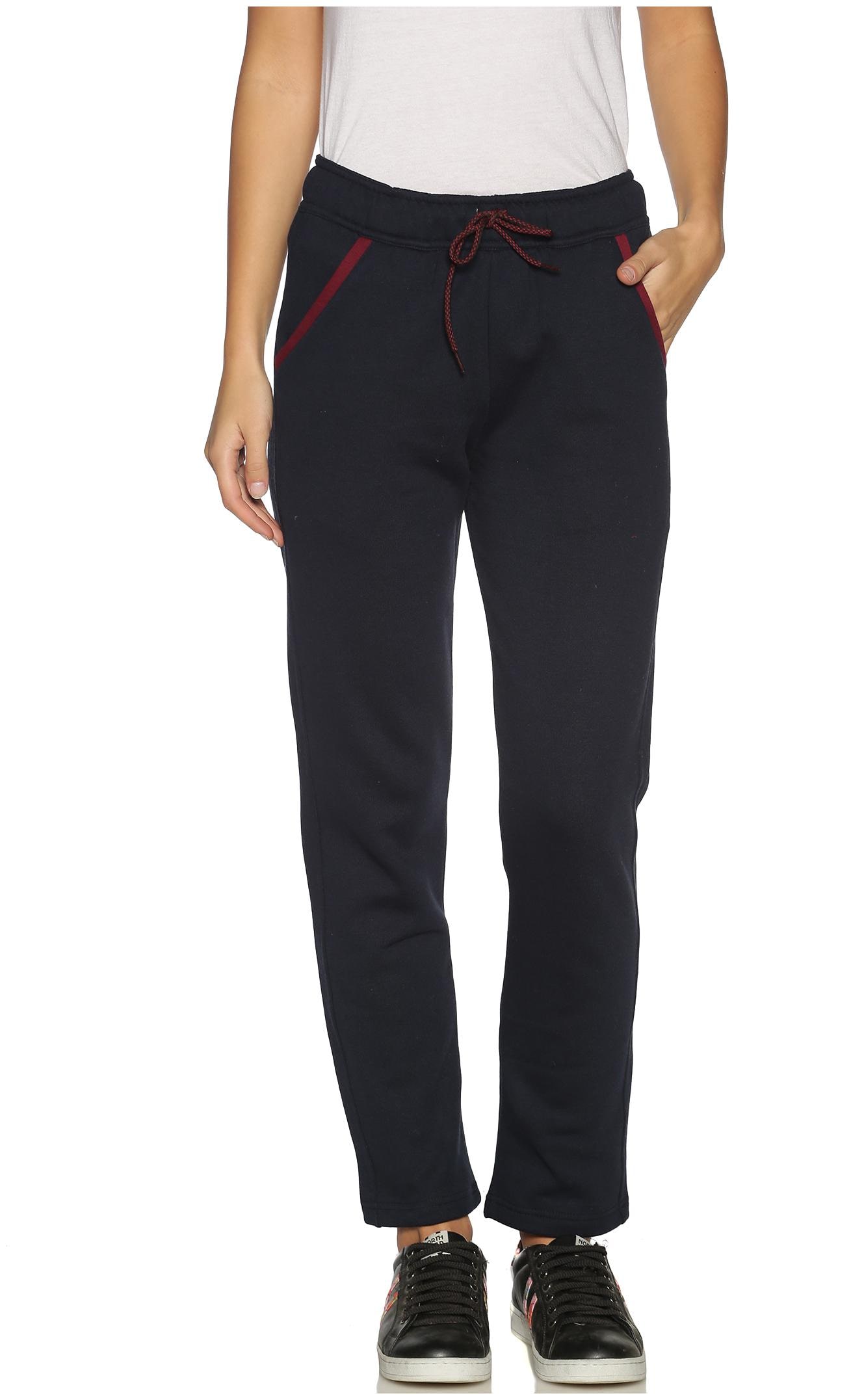 

PICOT Women Regular fit Blended Solid Track pants - Blue