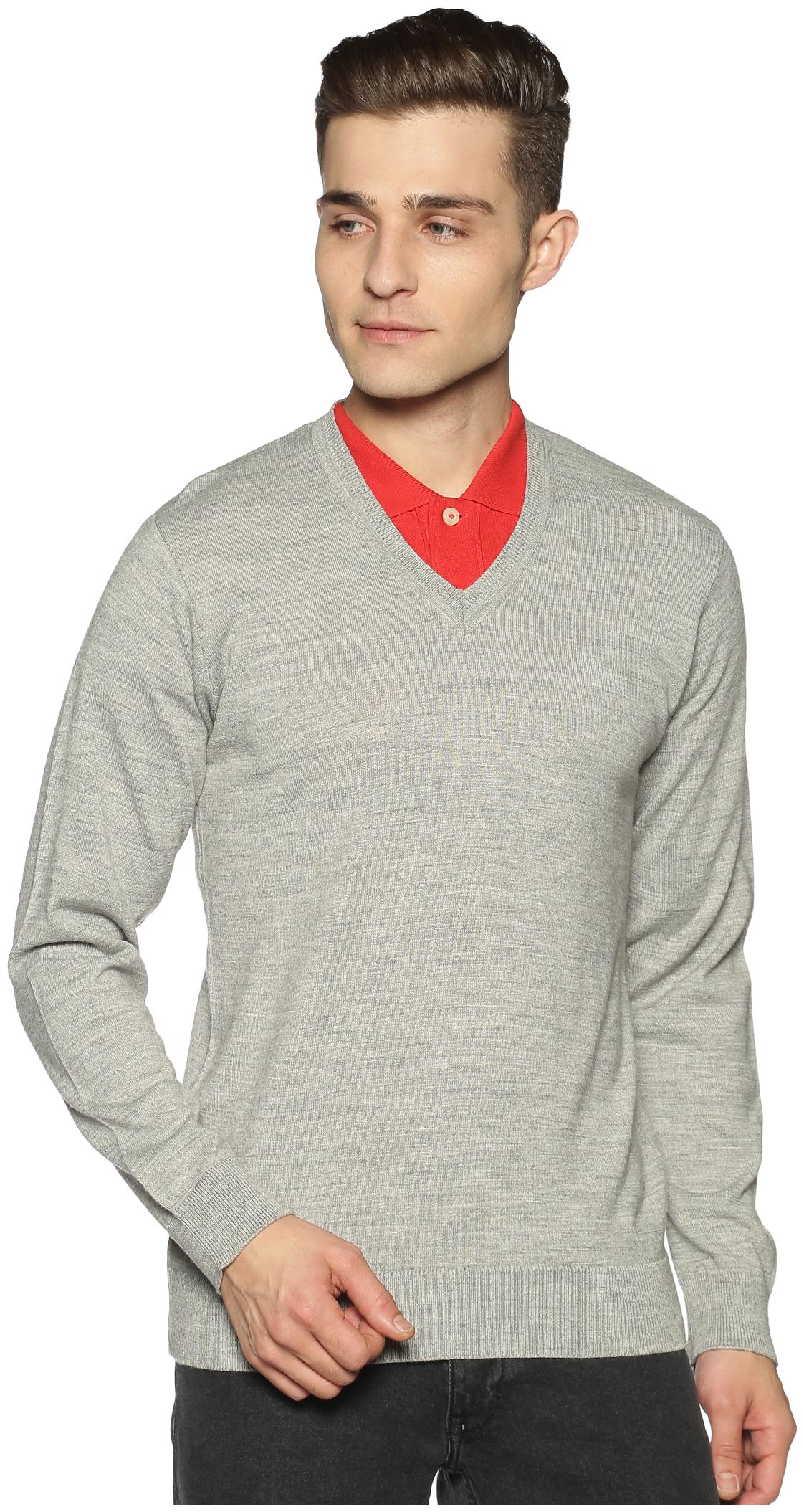 

PICOT Men Grey V neck Pullover