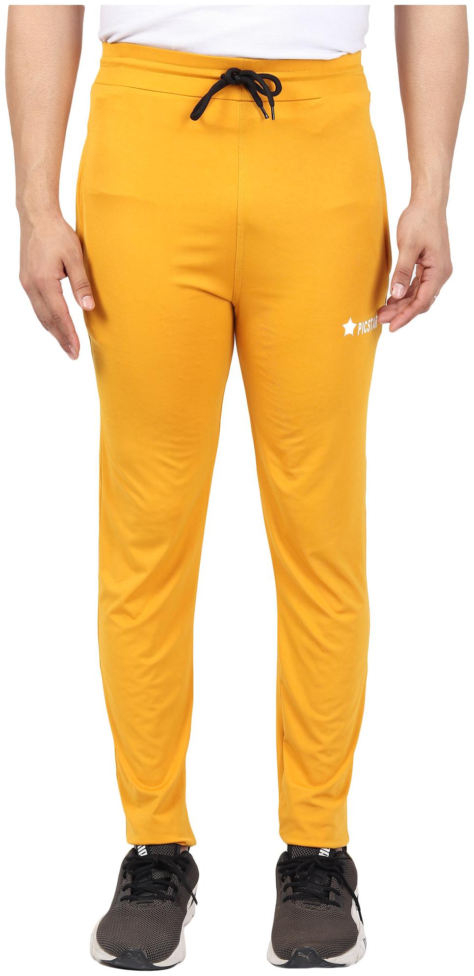 

PICSTAR Men Yellow Solid Regular fit Track pants
