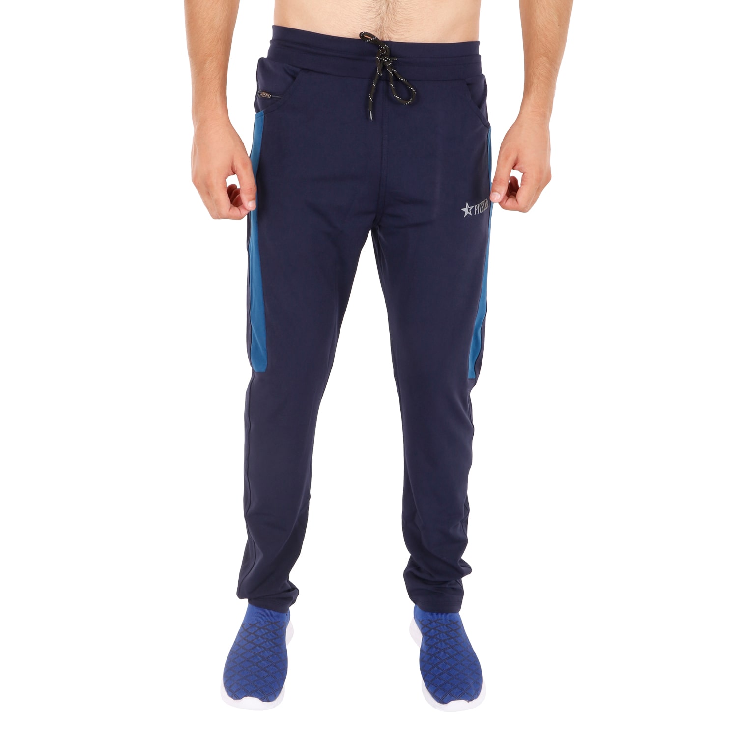 

PICSTAR Men Navy blue Solid Regular fit Track pants