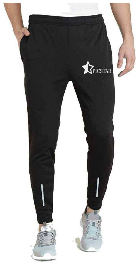 

PICSTAR Men Black Solid Regular fit Track pants