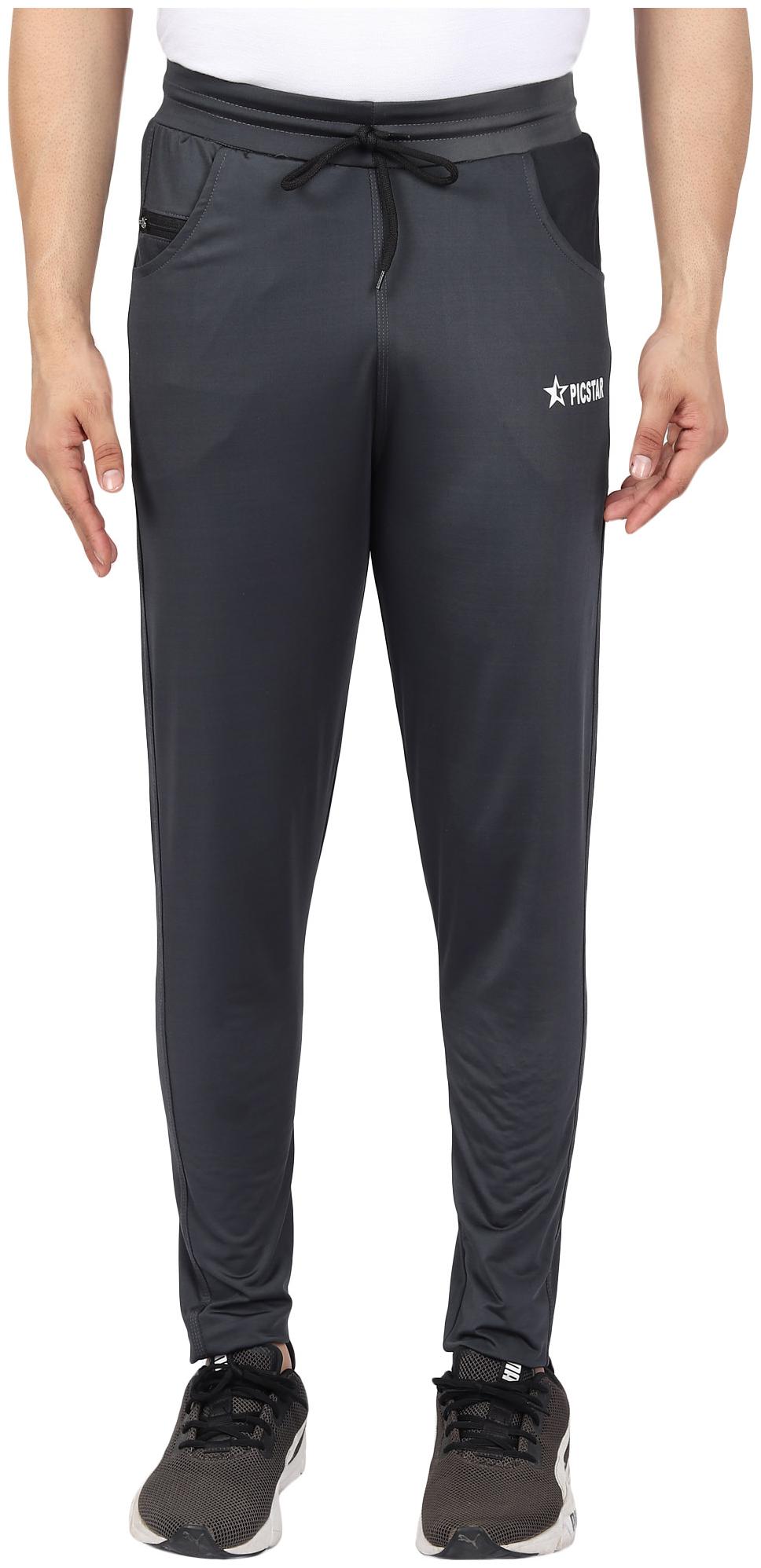 

PICSTAR Men Grey Solid Regular fit Track pants