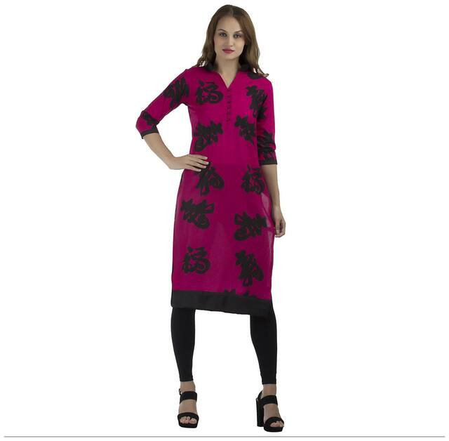 Enchanted Drapes Women Pink Printed Regular Kurti